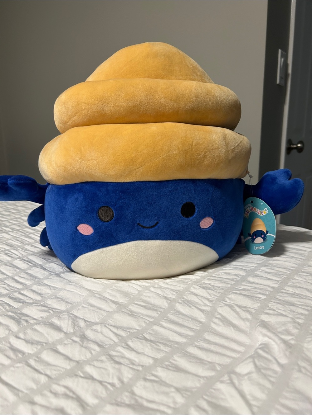 Squishmallows Lenore Blue and Yellow Soft Plush